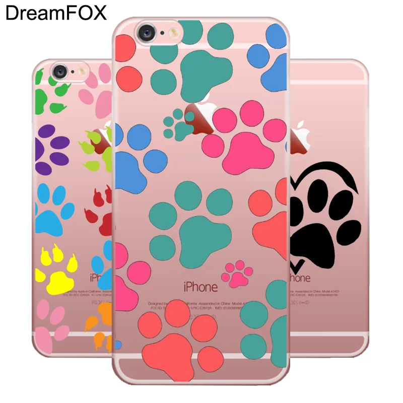 DREAMFOX M079 Cut Dog Paw Soft TPU Silicone Case Cover For