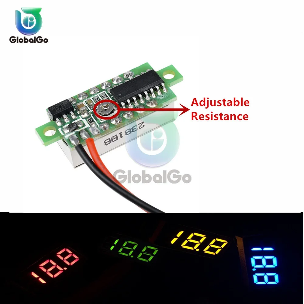0,28 дюймов Мини DC 0-100 в 3-Провода датчик, вольтметр цифровой светодиодный Дисплей цифровой Панель измеритель измерительные приборы