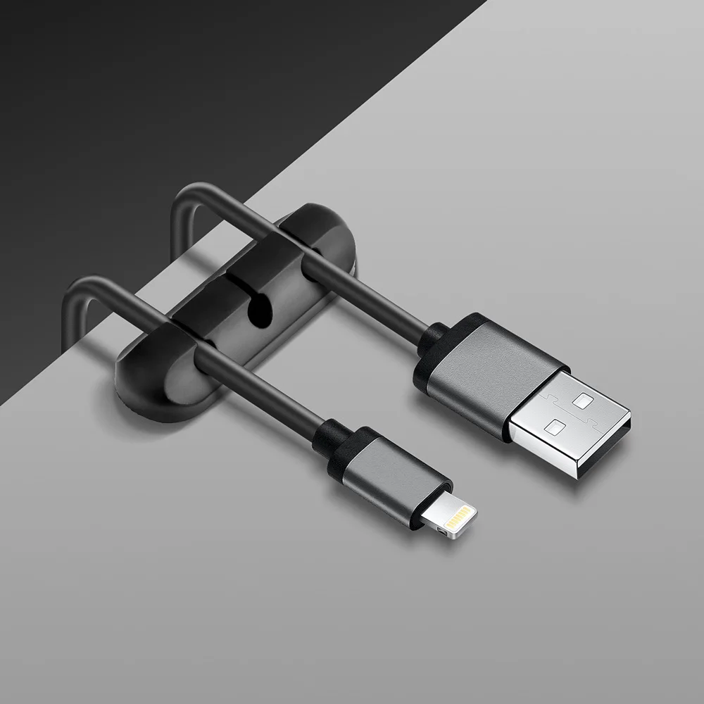 

Organizer Silicone USB Cable Winder Flexible Cable Management Clips Cable Holder For Mouse Headphone Earphone