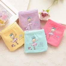 MUQGEW/нижнее белье для маленьких девочек хлопковые трусики для девочек, мягкое детское нижнее белье детские трусы с рисунками, короткие штаны, 4 шт./упак