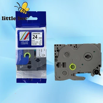 

1pc TZe-M51 Compatible Label Tape for Brother TZeM51 TZ-M51 TZM51 black on Matte Clear (0.94inch 1/1inch 24mm) 8m