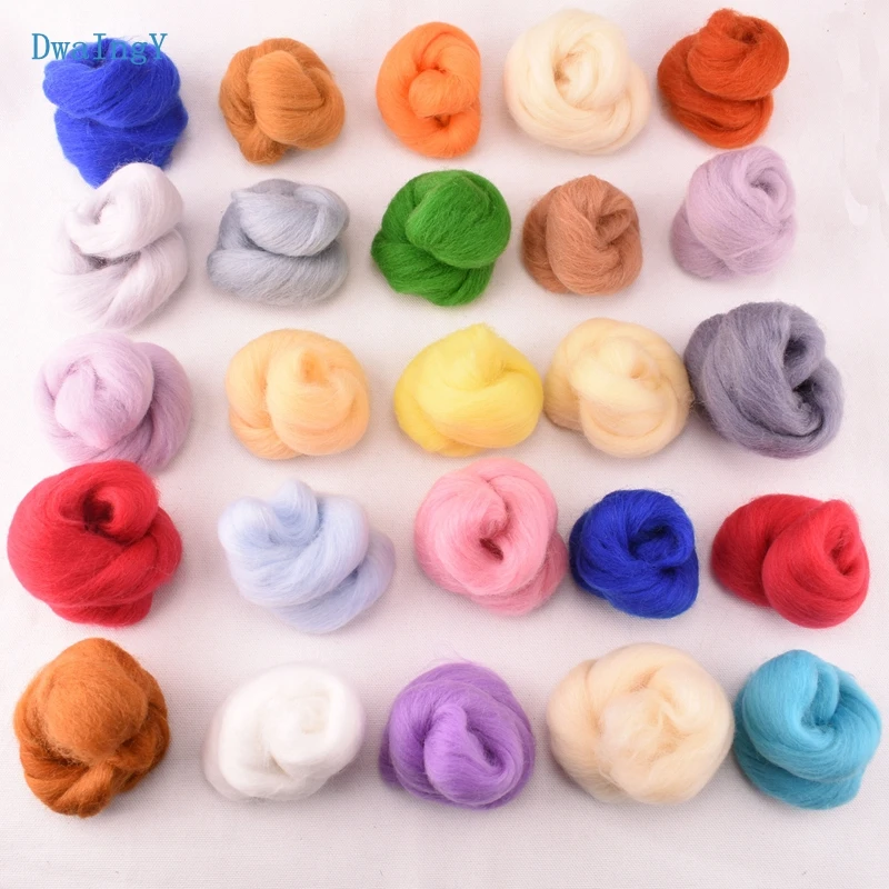 

DwaIngY New Felt Needle Felting Wool Natural Collection Soft Wool Fiber For DIY Sewing Doll Needlework Felting Crafts gift