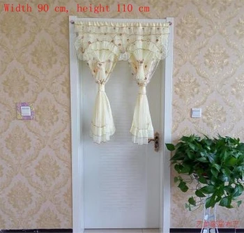 

Double bedroom cloth curtain lace curtain partition porch pastoral mosquito curtain short half double changmen