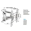 CNXD Double Bras Articulé Tilt Pivotant TV Support Mural LED LCD Plasma 32-65 ''Rétractable TV Support Mural LCD Support Plasma titulaire ► Photo 2/6