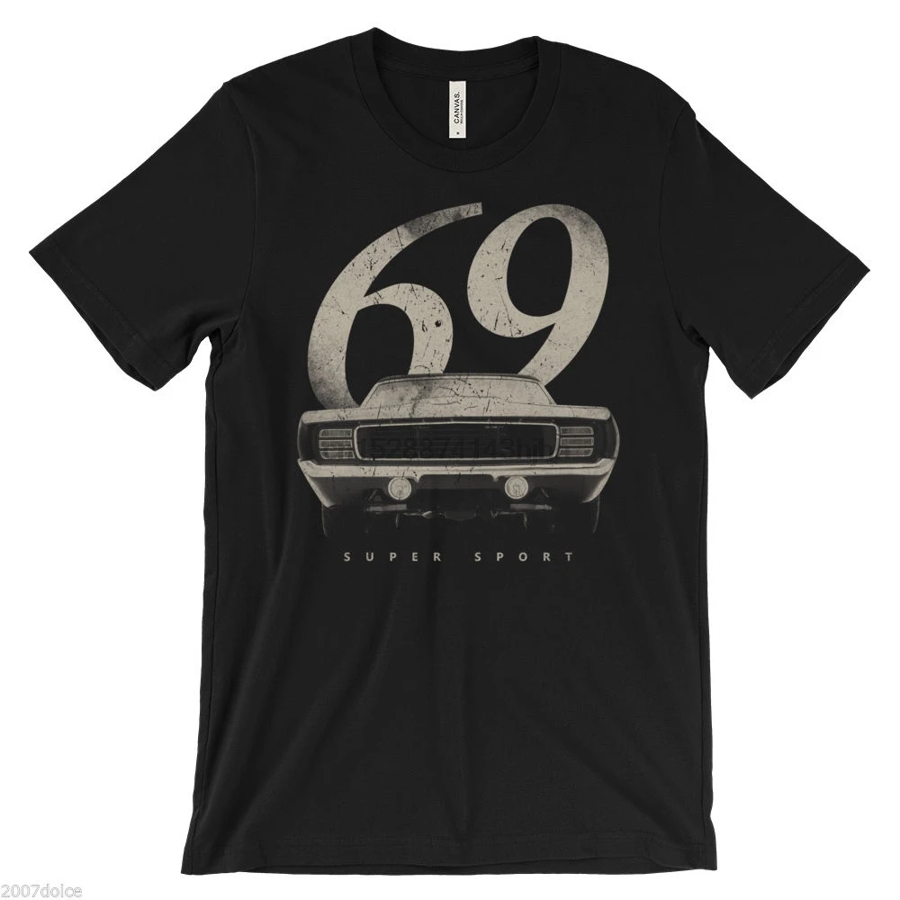 

2019 Newest Men Funny Vintage 1969 Chevy Camaro - American Muscle Car 68 69 1968 SS 60s Retro Band Shirts