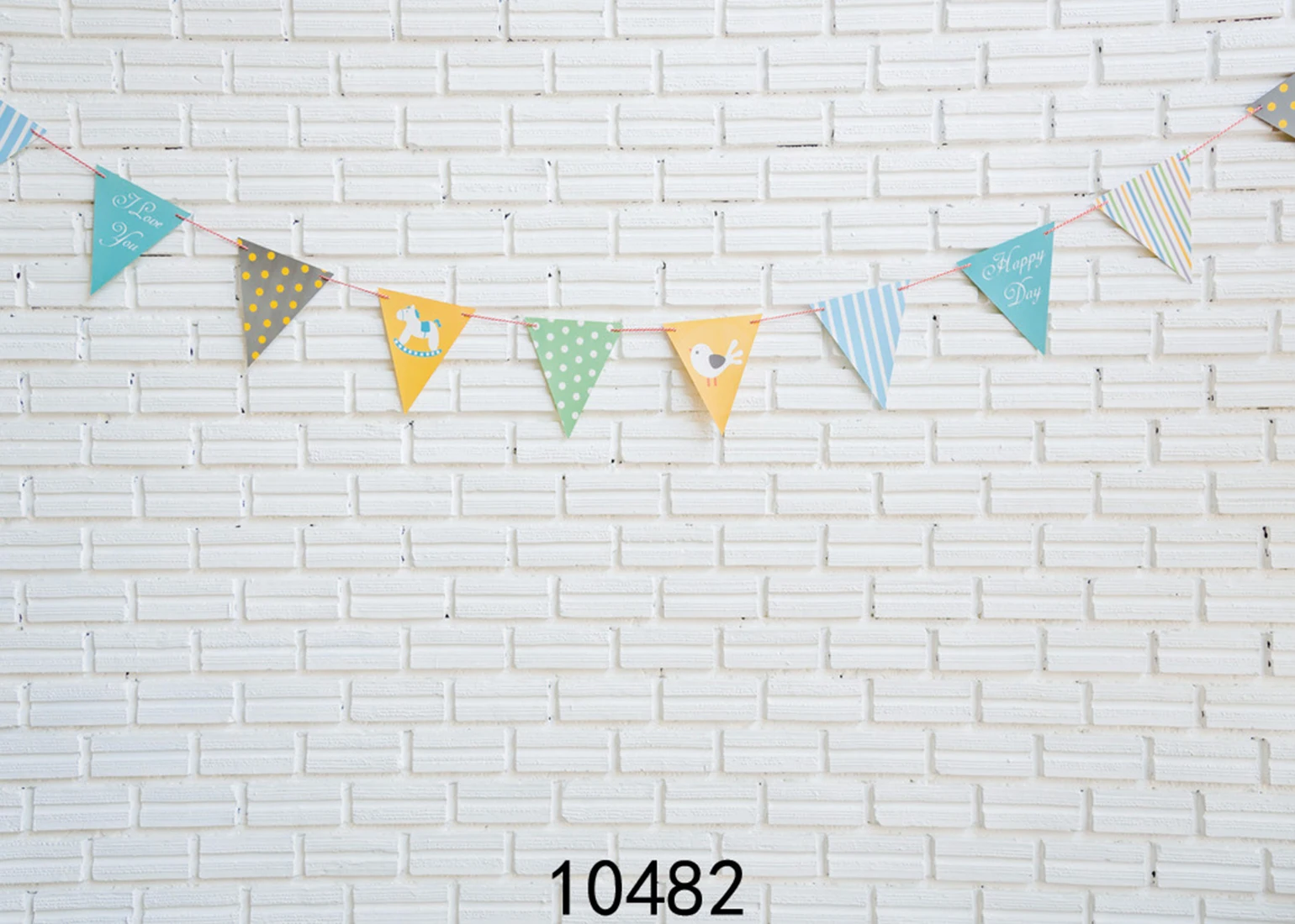 Happy Festival Brick Wall Photography Backdrops Children Flag Birthday Party Photo Studio Background | Электроника