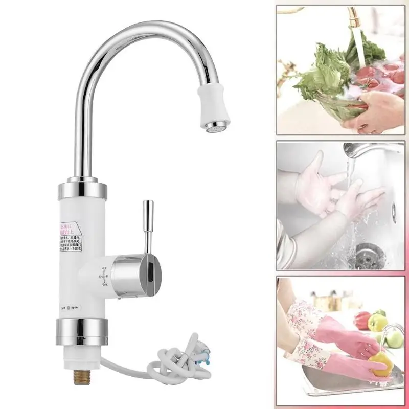 

Instant Tankless Electric Water Heater Kitchen Instant Water Heaters Faucet Flow Water Heater Heating Tap Dual Use KY-31-X-3