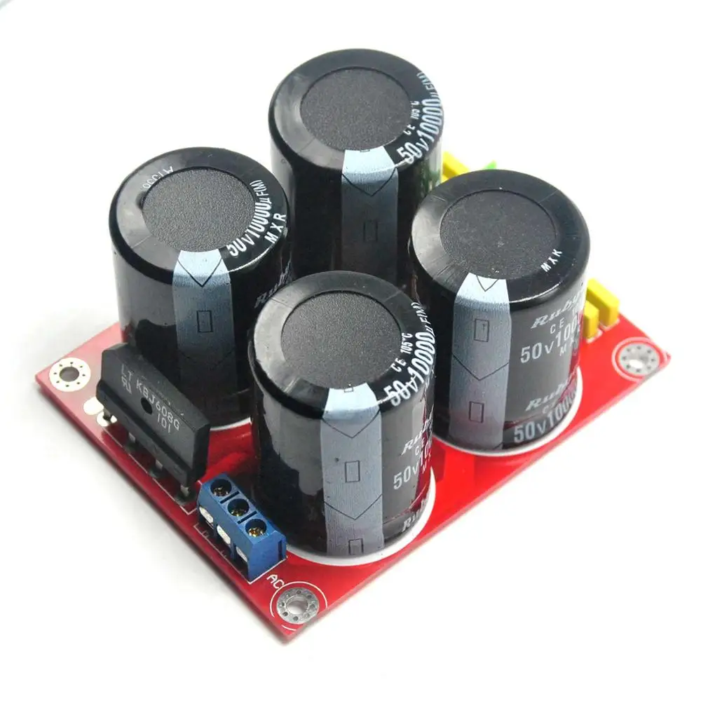 One Pair (2pcs) 4x10000uF Capacitor Rectifier Power Supply Amplifier Board LM3886 TDA7293 TDA7294 One Pair (2pcs) 4x10000uF Capacitor Rectifier Power Supply Amplifier Board LM3886 TDA7293 TDA7294