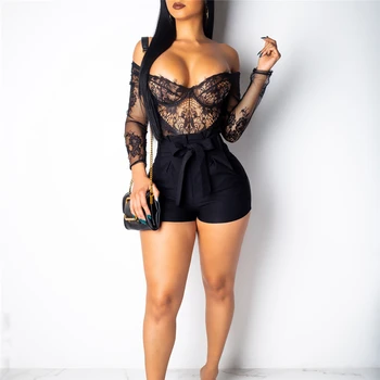 

Women Summer Beach High Waist Shorts Hot Stylish Bow Pure Color Loose Belt Drawstring Bandage Ruffle Mini Casual Stretchy Short