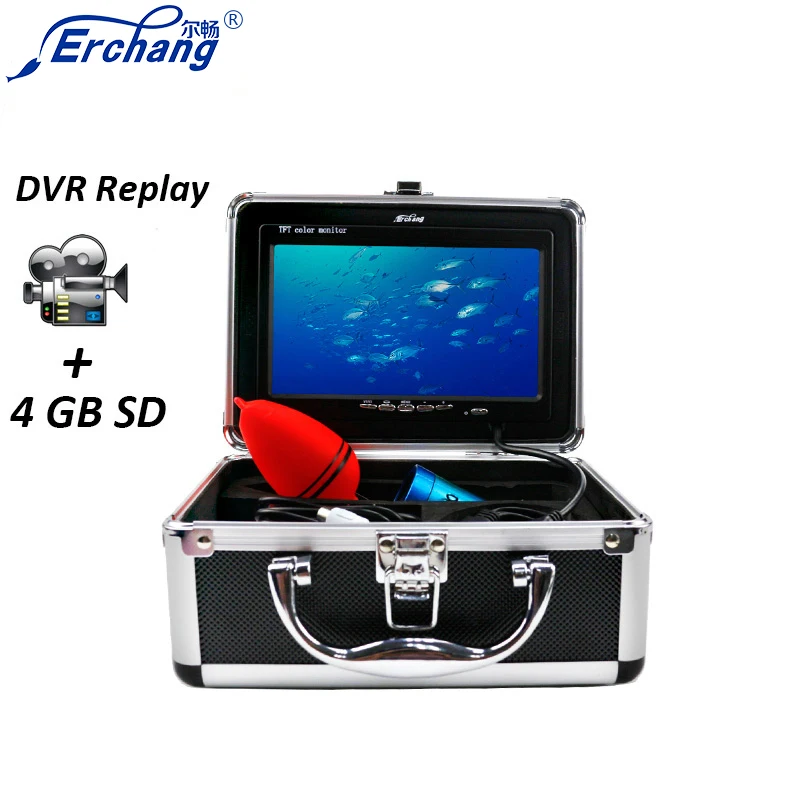 

Erchang Professional Fish Finder Underwater Fishing Camera with Video 7"Monitor 1000TVL HD 12pc LED Under Water Fishfinder