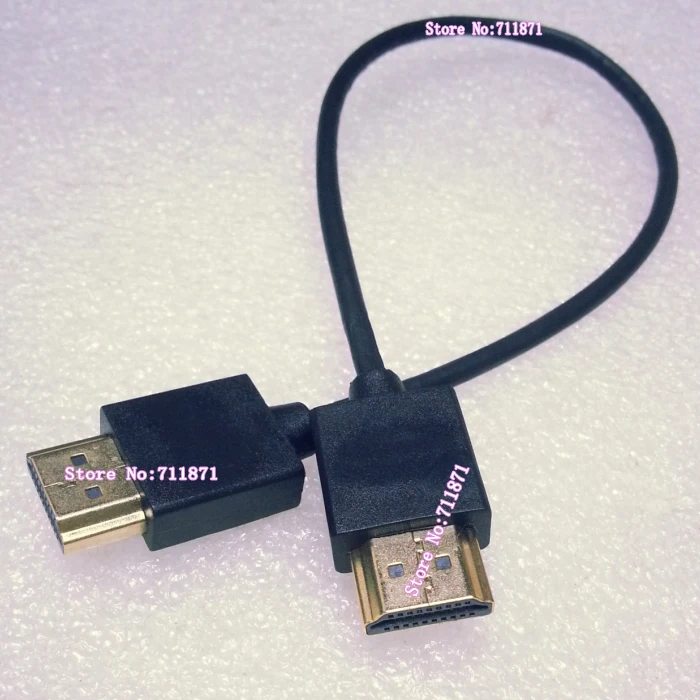 30 см короткий кабель HDMI линия 300 мм папа-папа HDMI линия кабель чистая медь Короткий разъем маленький диаметр HDMI кабель провод шнур