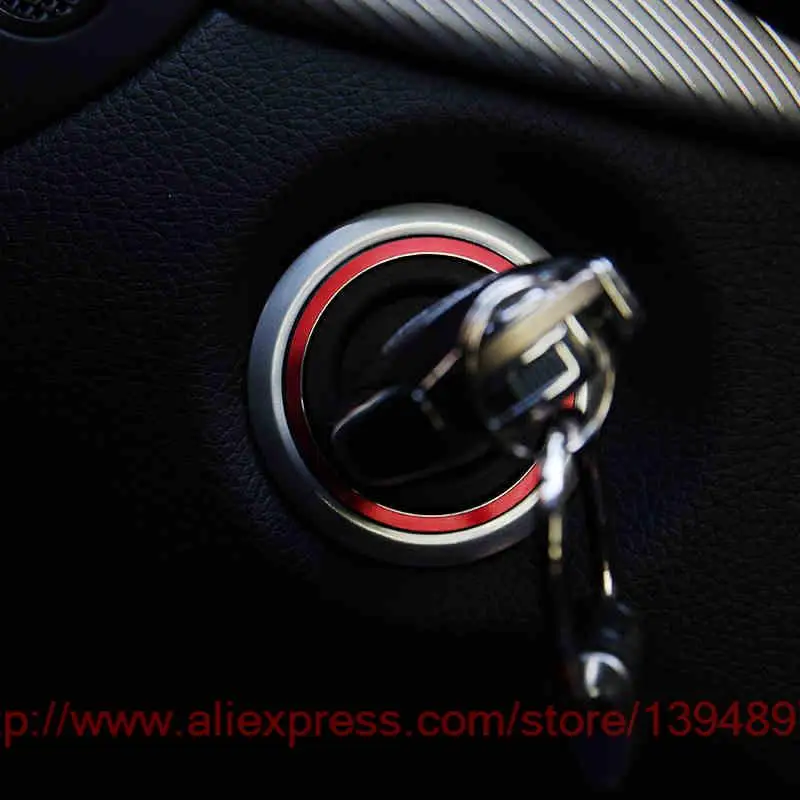 Aluminium alloy Car Ignition switch decoration sticker car stying For Mercedes Benz A B C E class GLK GL GLA All models