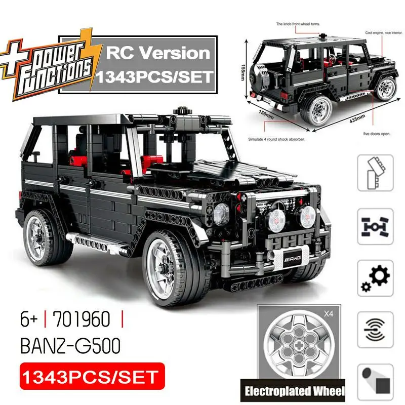 

Sembo RC Motor Technic 20100 MOC 2425 SUV G500 AWD Wagon Car Sets Building Blocks Toys Gift Compatible Technik 701960