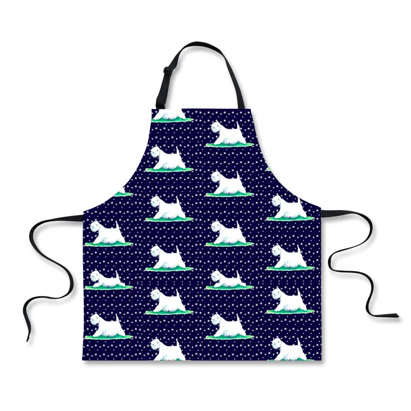 FORUDESIGNS Westie фартук без рукавов с объемными цветами и собаками ...