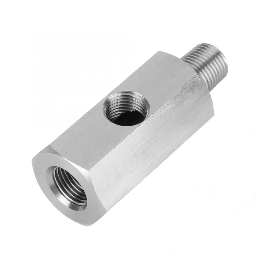 

Stainless Steel M10 Oil Pressure Sensor Tee to NPT Adapter Turbo Supply Tire Pressure Force Sensors Transmitter