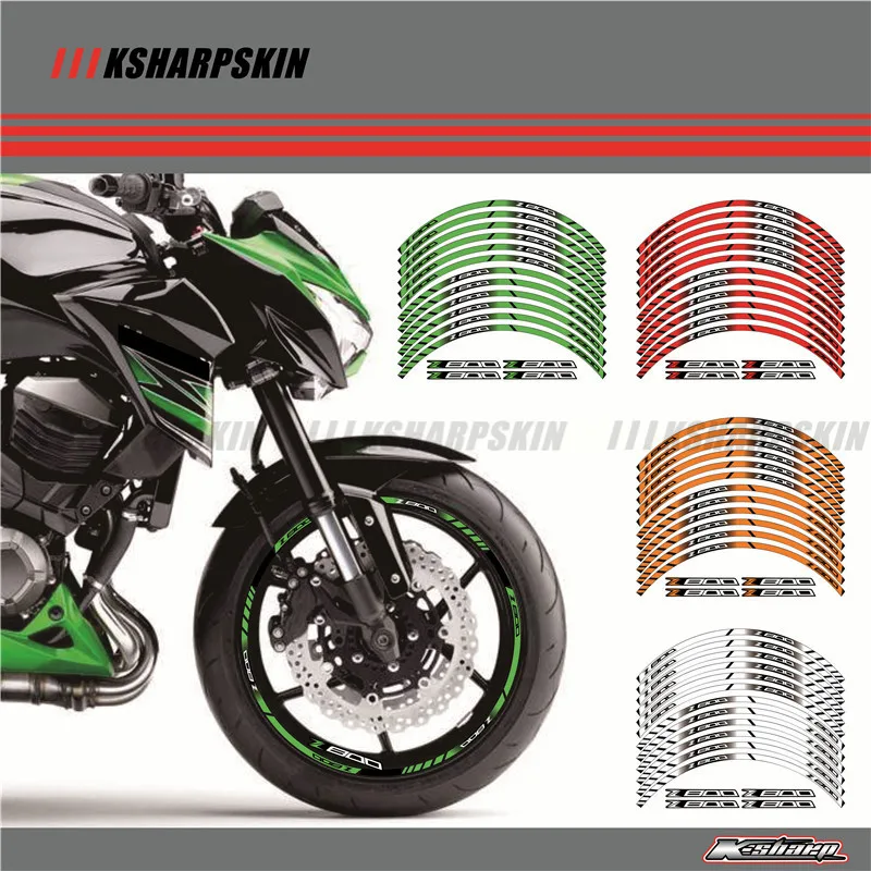 

12 X Thick Edge Outer Rim Sticker Stripe Wheel Decals FIT ALL kawasaki Z800