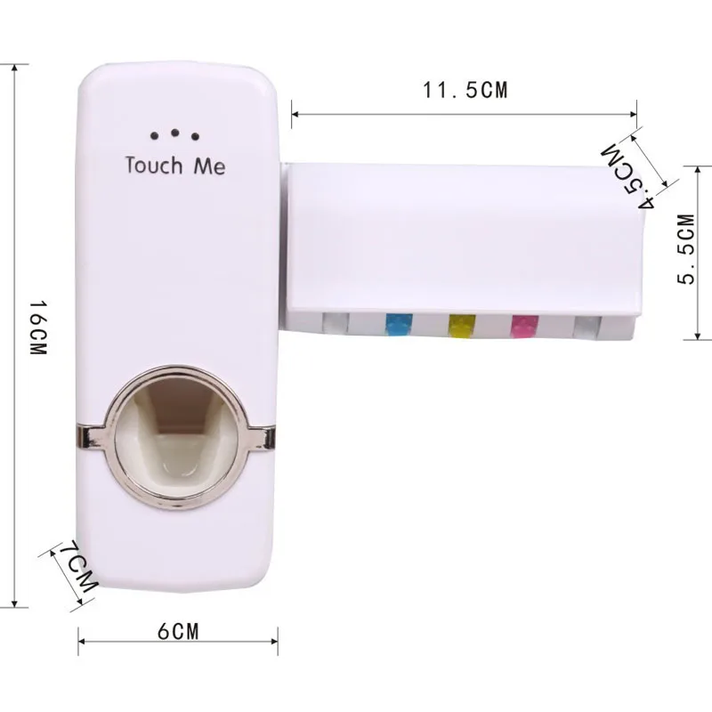 التلقائي فرشاة أسنان حامل لصق 1 مجموعة التلقائي موزع معجون الأسنان حامل تخزين Orgainzer جدار جبل الحمام