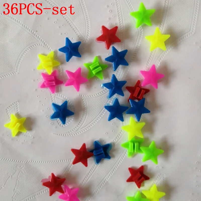 

36Pcs/Bag Colorful Plastic Bicycle Wheel Spoke Bead Children Clip Decoration Bicycle Cycling Accessories Multi-color