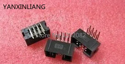 

10 pcs 2.54mm 2x4 DC3 8 Pin Right Angle Male Shrouded PCB IDC Socket Box header