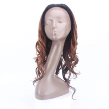 Alinova волнистые волосы 1,5*13,5 синтетические передние парики 22 дюйма доступны высокотемпературные тканевые крылья предварительно сорванные для черных женщин