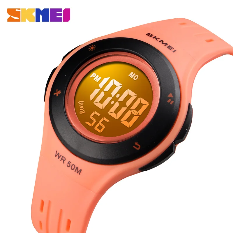 Baratos Relojes Para Niños LED estilo deportivo Digital reloj electrónico para niños niñas dibujos animados 50M reloj impermeable SKMEI 2018
