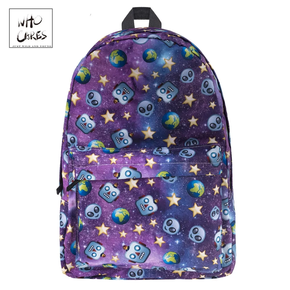 Фиолетовый чужой мода простой рюкзак Mochilas Mujer 2018 Кто заботится путешествия школьные ранцы для подростков Sac Dos холст рюкзаки