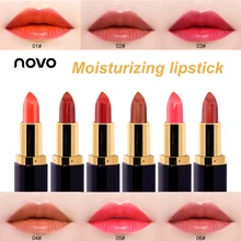NOVO, 6 цветов, питательная губная помада для макияжа, телесный цвет, цветная губная помада Batom, долговечная, водостойкая, увлажняющая косметика, бальзам для губ