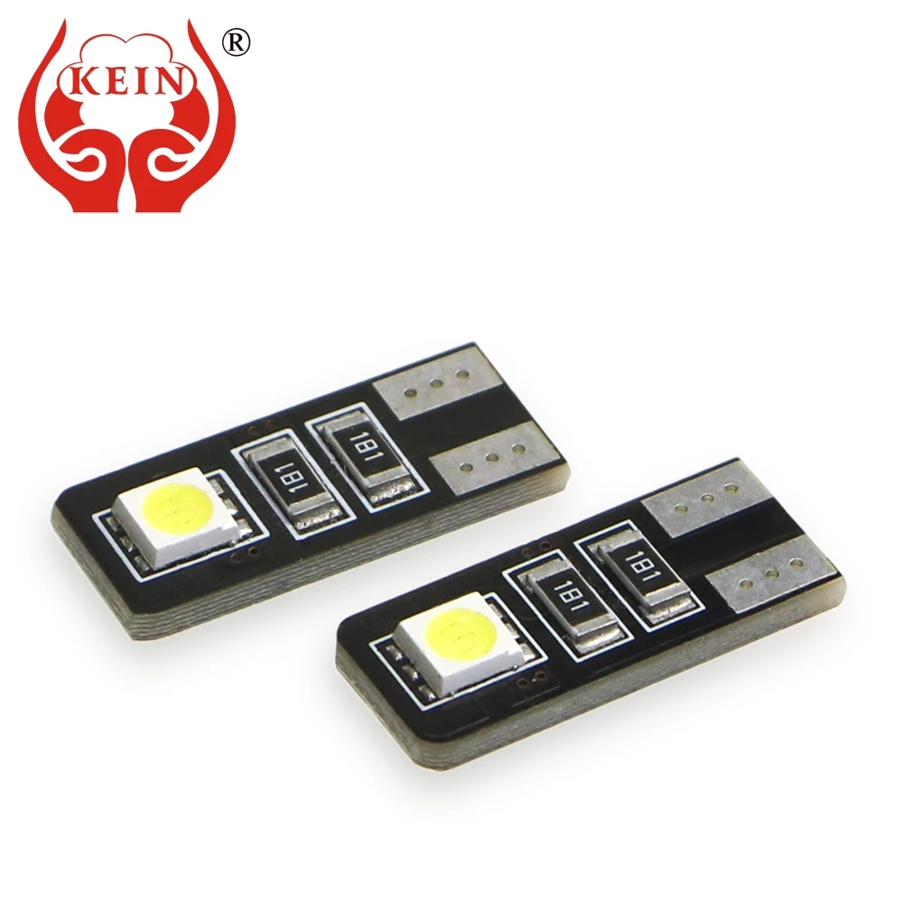 

KEIN 10PCS w5w led car light t10 2smd 5050 194 168 12V auto t10 led interior dome reading signal bulbs lamp car styling vehicle