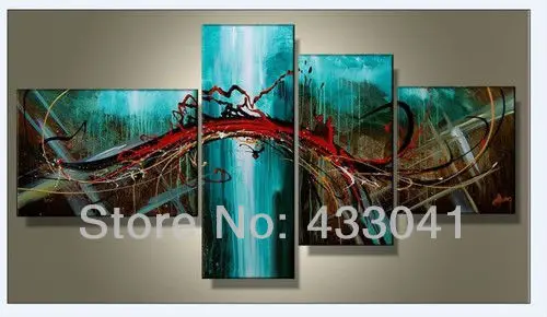 Hand Painted 4 Piece Sets Modern Abstract Large Wall Art Hand Painted 4 Piece Sets Modern Abstract Large Wall Art