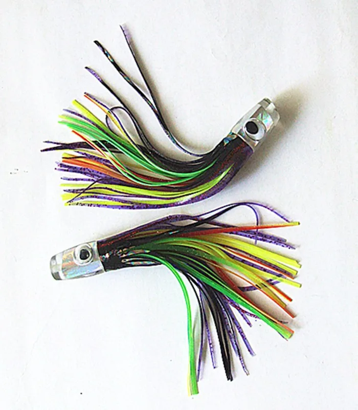 Isca de Atum Jogo de Pesca ao Corrico Isca de Pesca do Mar Cabeça com Duplo Polegada Polvo Saia Marlin Lure Isca Grande Resina 8.5-9.5 65g 5 Cheap Iscas artificiais