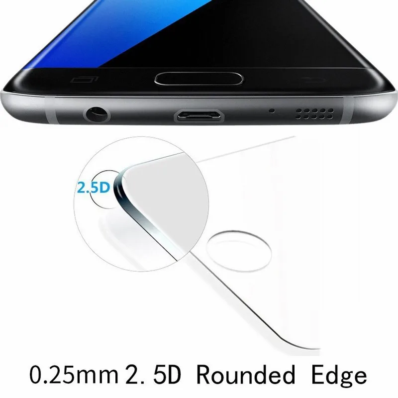 NYFundas For Galaxy S7 Screen Protector Full Coverage 2.5D Tempered Glass ScreenProtector For Samsung S7 3D Curved Protection (5)