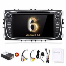 FORD Car DVD Player Focus Mondeo Galaxy 2 din Android 6.0 Quad Core GPS Navi Head Unit