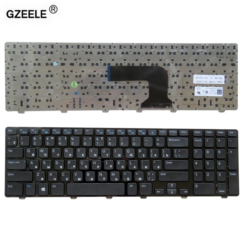 GZEELE Русская клавиатура для ноутбука Dell 17R 3721 3737 17R-5721 N3721 N5721 5721 5737 5357 M731R 5735 V119725BS1 RU Макет черный