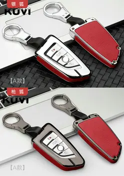 

Car Key Cover Case Genuine Leather+ Galvanized for BMW X5 F15 X6 F16 G30 7 Series G11 X1 F48 F39 X5 5-series 7-series 530li