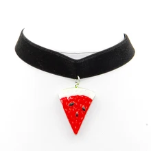 1pcs Fashion Watermelon Pendant Necklace LeatherNecklaces NEW Valentine s gift font b accessories b font wholesale