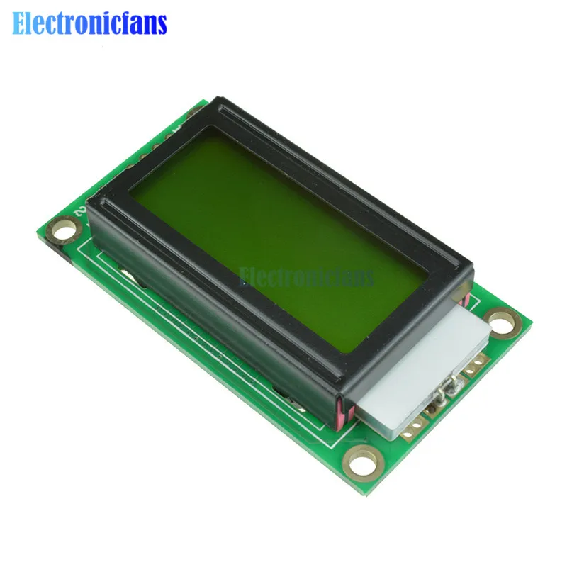 Желтый ЖК дисплей 0802 дюйма 8x2 символа модуль дисплея 5 в LCM для Arduino Raspberry pi|raspberry pi