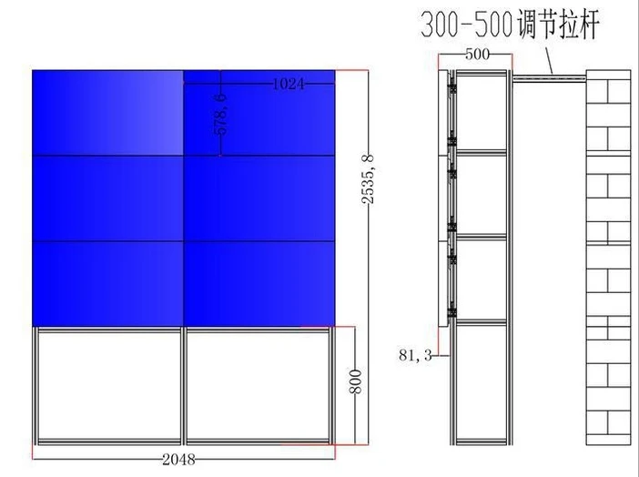 Яркость 700 нит 4K full HD дисплей ТВ Панель 46 47 55 дюймов DID full tft hd lcd видеостена