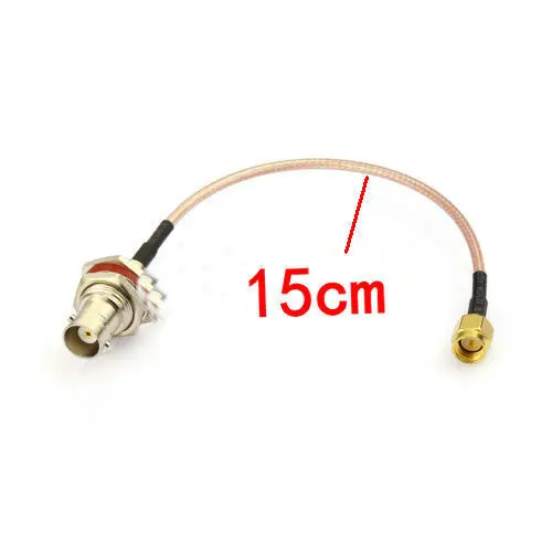 100 PCS BNC fêmea para SMA macho com Cabo RG316 15 CM