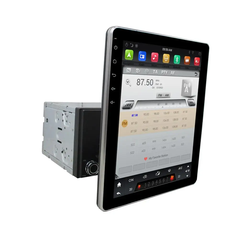 Top OTOJETA Tesla GPS navigation Car android 8.1 2Gb ram 32gb rom 2din Universal 9.7"  90° rotation radio player autoradio stereo 1