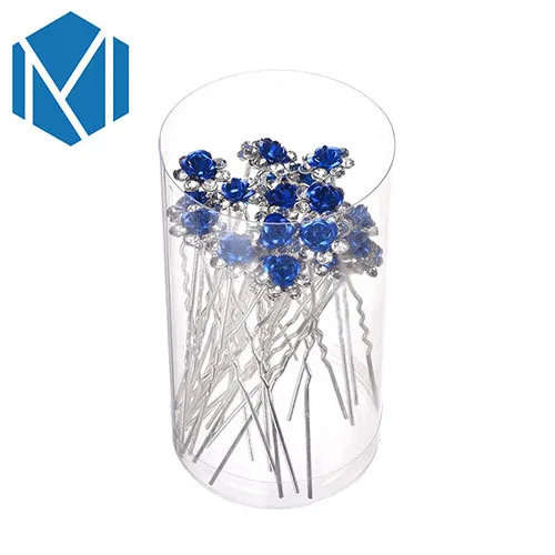 M MISM 1 Can = 20 шт Свадебные Стразы шпильки из сплава красочные шикарные заколки для волос аксессуары для невесты подружки невесты - Цвет: Royal Blue Hairpins