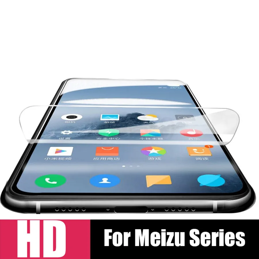 

3D Front Full Cover Screen Protector For Meizu Pro 7 Plus 16X 16 15 Plus E2 M6s 15 Lite Silicone Soft TPU Hydrogel Sticker Film