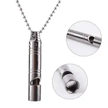 Наклейки для выживания Титан Нержавеющая сталь высокое децибел Набор предметов на случай чрезвычайной ситуации свисток