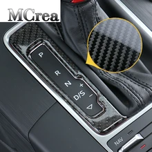 MCrea стайлинга автомобилей 3D наклейки для Audi A3 8 В-2012 Carbon Fiber передач ручка переключения Панель Frame чехлы автомобильные аксессуары