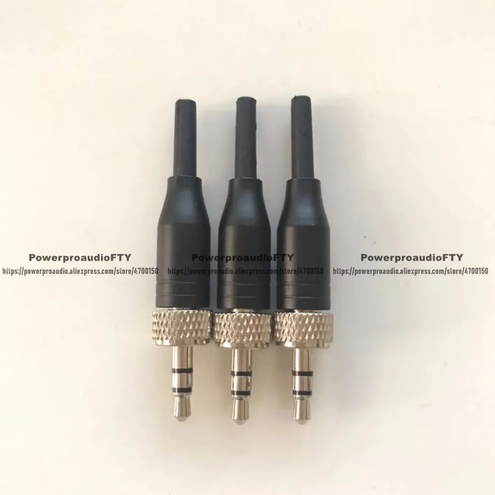 

Black 3 pcs 3.5mm 1/8 Screw Lock Stereo DIY Connector Audio Adapter for Sennheiser Sony Headset Tie Clip Lavalier Mics