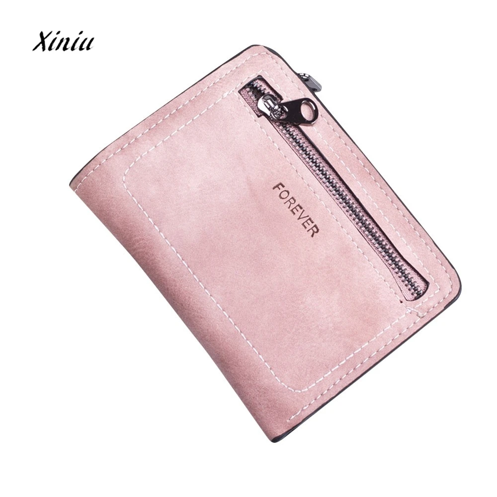 

New Fashion Women Wallet Simple Solid Color Zipper Coin Purse Short Wallet Card Holders Handbag monederos mujer monedas