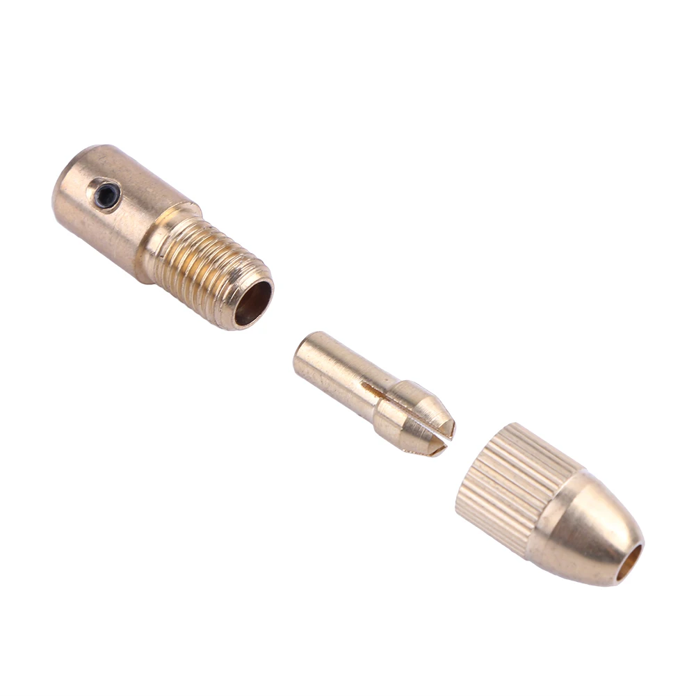 2 3mm Mini Drill Chuck Adapter Bit Clamp Socket Set Micro Collet Brass Drilling Cartridge Power