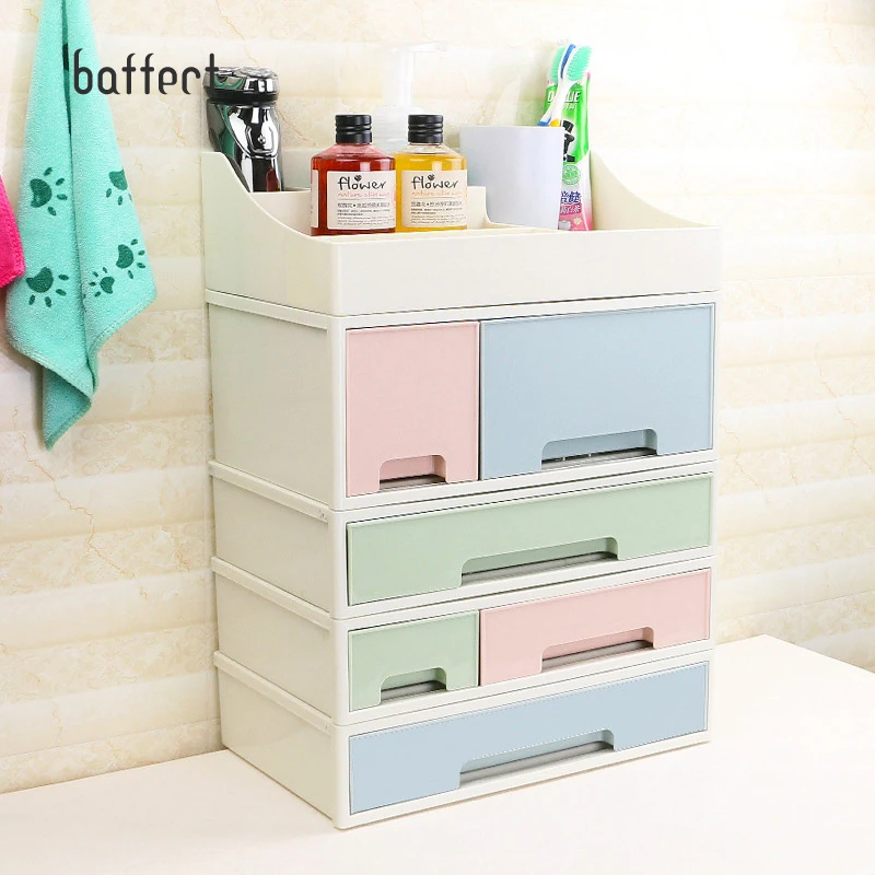 

New Box Creative Combinable Desktop Storage Box Makeup Organizer Cosmetic Jewelry Box Drawer Desktop Holder Sundries Container