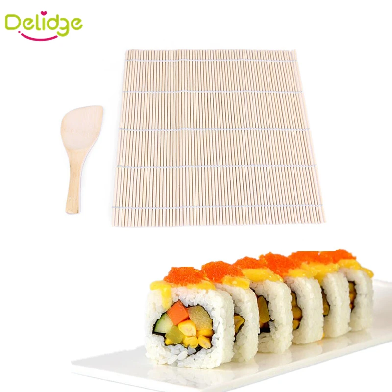 Delidge 1 Set Sushi Rolling Mat Sushi Japanese Sushi Mold Pad With