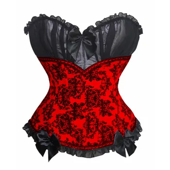 

Corsets And Bustier Sexy Lingerie Overbust Corset Gothic Steampunk Corset Waist Cincher Slimming Women Body Shapewear S-XXL