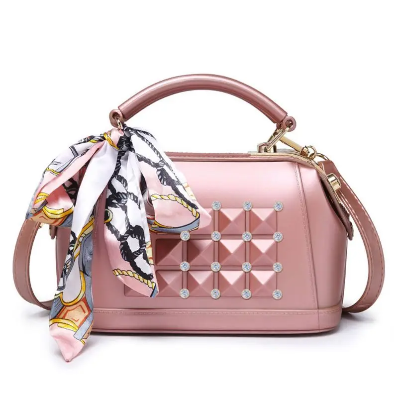 

2019 Fashion Women Ladies Scarf PVC Shoulder Bag Tote Purse Messenger Crossbody Satchel Luxury Handbags Women Bags Designer